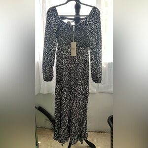 Chic Long Sleeve Floral Dress